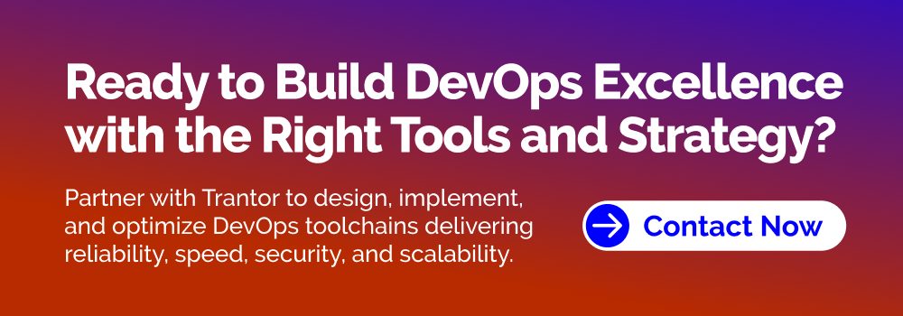 Call-to-action banner inviting businesses to build DevOps excellence with the right tools and strategy.