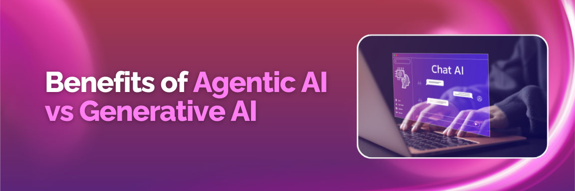 A laptop with a futuristic user interface, representing the technology behind generative and agentic AI.