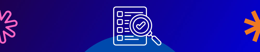 Magnifying glass checking items on a checklist, denoting an audit or review process for ecommerce migration readiness.