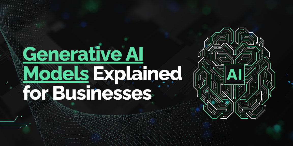 Generative AI Models Explained for Businesses blog header image.
