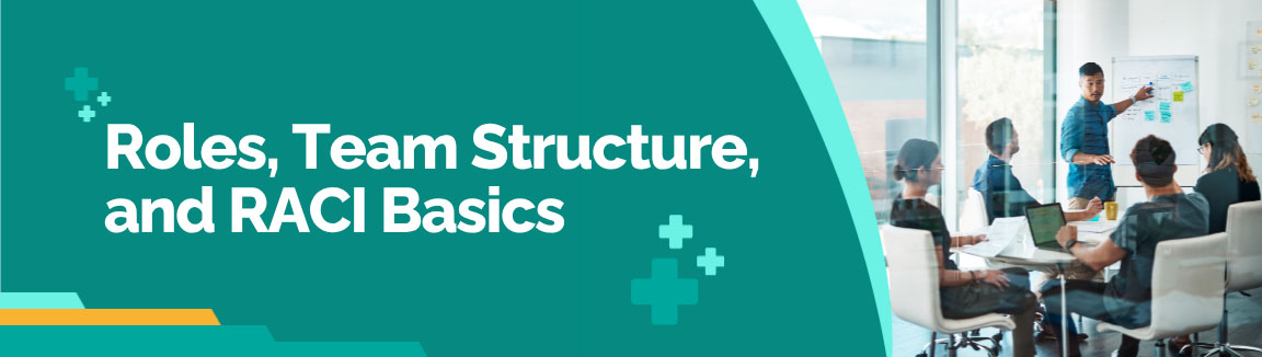 Roles, Team Structure, and RACI Basics for medical software development teams.