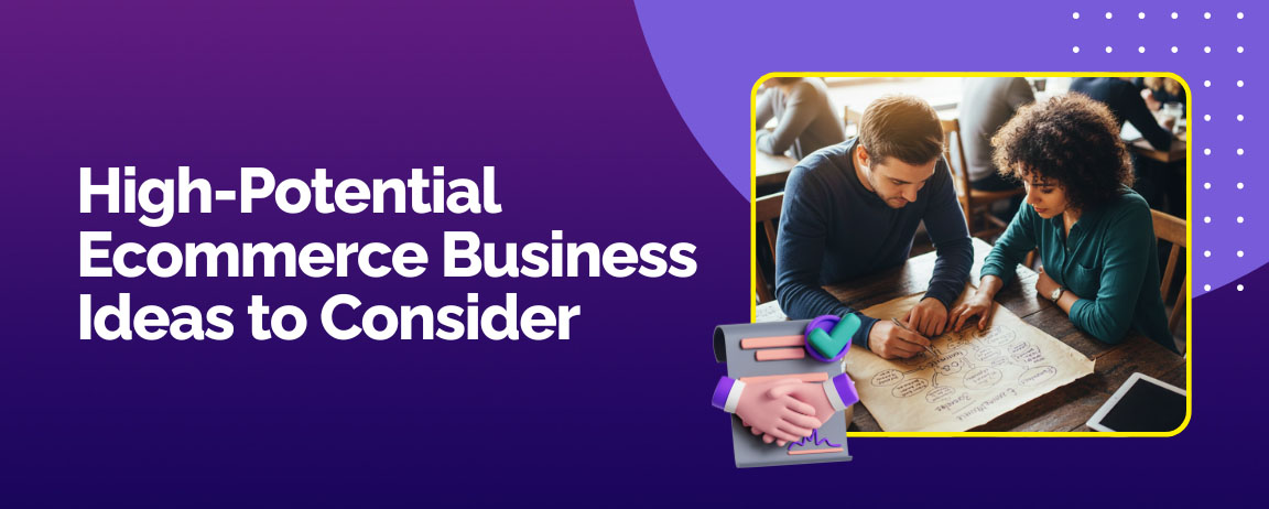 High-potential ecommerce business ideas brainstorming session with startup founders