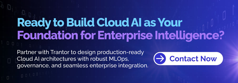 Enterprise Cloud AI consulting banner focused on scalable, production-ready AI architecture and MLOps.