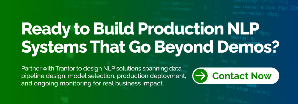 Enterprise NLP development services for building production-ready text analytics and language processing solutions