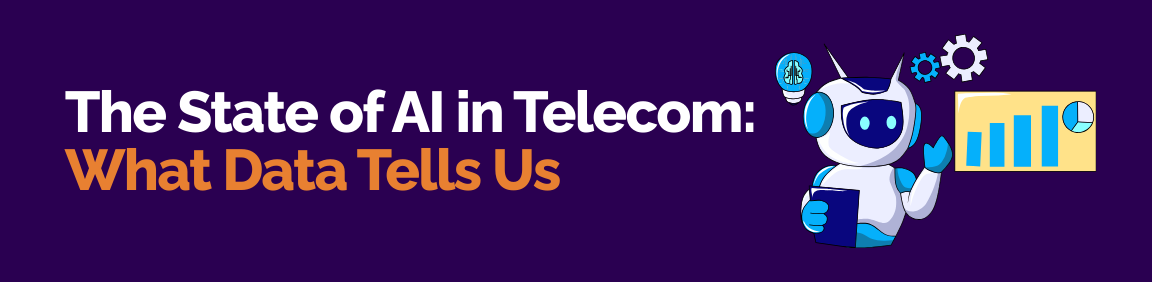 The state of AI in telecom industry showing AI assistant analyzing telecom data insights