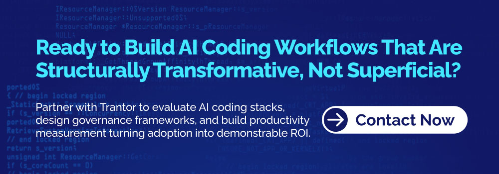 AI coding workflow consulting services focused on governance, productivity measurement and developer adoption