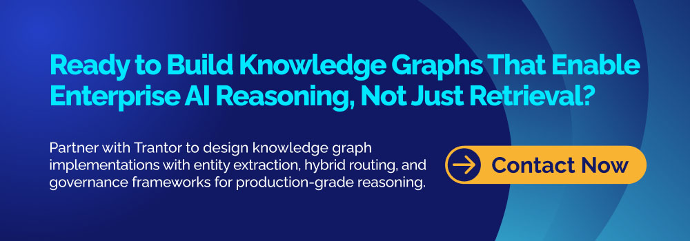 Enterprise knowledge graph implementation services for AI reasoning, entity extraction, hybrid search and governance