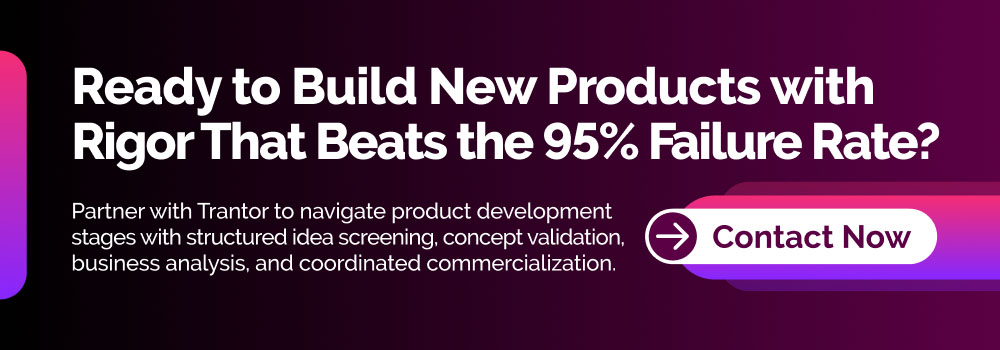 Product development consulting services for structured innovation, concept validation and successful product commercialization